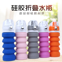 Collapsible Silicone Water Bottle for Travel and Outdoor Activities, 400ml