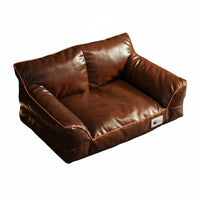 Leather Pet Sofa Bed Non-Stick Cat Sofa Neck Support for Cats, Small Dogs
