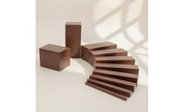 Graduated Brown Stair Fine-Motor Educational Sensory Material Sturdy Size Sorting Blocks Safe for Toddlers, Teachers, Playroom
