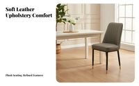 Channel Tufted Side Chair High-Resilience Cushion for Kitchen, Bedroom, Adults