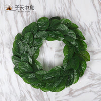 Magnolia Leaf Wreath for Thanksgiving, Christmas, and Spring Decor