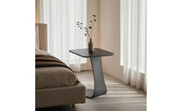Leather Side Table Modern Side Table with Storage Compact Beistelltisch for Living Room, Small Apartments, Reading Nooks