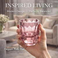 Pink Crystal Whiskey Glass, Hand Fired, 101-200ml