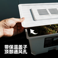 乌龟专用带隔板冬眠盒恒温饲养箱保温冬眠窝苔藓椰土材料套装用品