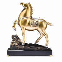 Rearing Horse Statue Tabletop Sculpture Decorative for Living Room, Homeowners