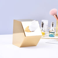 Luxury Gold Stainless Steel House-Shaped Tissue Box for Living Room Decor