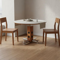 Sintered Stone Dining Table Scratch-Resistant Round Dining Table Home Furniture Space-Saving for Cafe