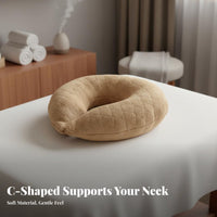 Comfortable & Soft U-Shaped Face Pillow Ergonomic Design Massage Table Headrest Pad Breathable Material for Estheticians, Medical Facility