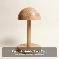 Smooth Wooden Hat display Stand Dome Hat Stand