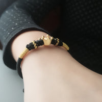 Hand-Woven Flat Knot Coil Red Rope Bracelet Accessories Pineapple Knot DIY Material Spacer Rings