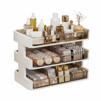 Makeup Case with Drawers Compartmentalized Design Cosmetic Organizer for Desktop