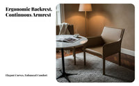 Upholstered Armchair Light Luxury Upholstered Side Chair Minimalist Design Nordic Aesthetic for Dining Room, Restaurant, Bedroom