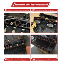 Aluminum Vortex Flap Removal and Repair Kit for BMW Diesel Engines - 22/33mm