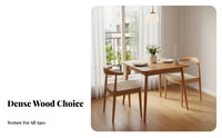 Square Dining Table with 4 Chairs Space-Saving Kitchen Furniture Minimalist Design Nordic Look and Feel for Apartment Dwellers