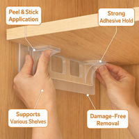 Strong Clear Adhesive Hooks for Walls, 2 Pack Heavy Duty Traceless Wall Hooks, Acrylic Mounting Hook Holds up to 11 lb