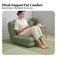 Adjustable Padded Lounger Ergonomic Design Floor Chair Plush Comfort Sturdy Frame for Students, Living Room, Bedroom, Bay nook
