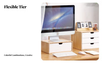 Desktop Drawer Unit Easy to Clean Stackable Drawer Box Integrated Handles