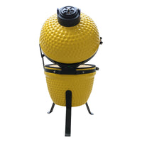 AUPLEX KAMADO 13-inch Ceramic BBQ Grill Portable Charcoal Smoker for Home Parties and Roasting
