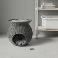 Wicker Feline House Long-Lasting Rattan Feline Bed Elevated Design