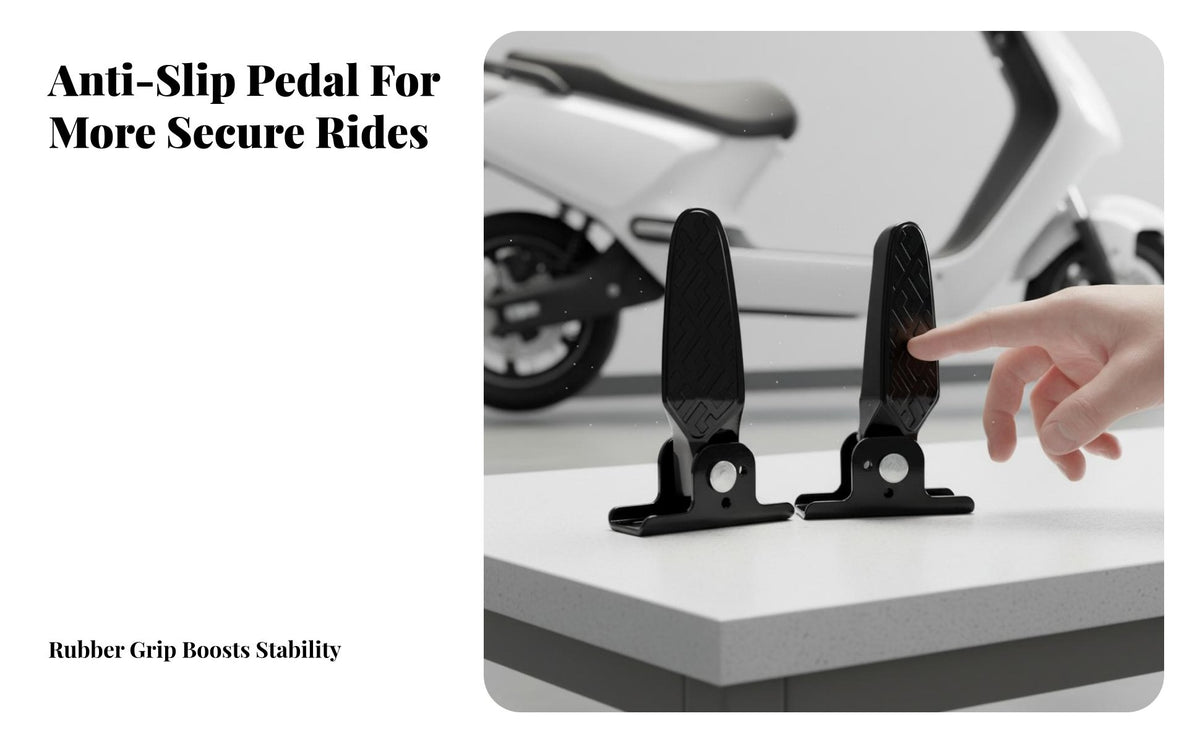 2 Pieces Foldable Electric Bike Foot Pegs Non-Slip Electric Cycle Folding Footrests Aluminum Alloy Rear Passenger Foot Pedals for Passengers