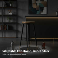 Padded Swivel Counter Stool with Footrest Bar Chair Long-Lasting Construction