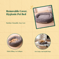 Orthopedic dog bed, washable cover.