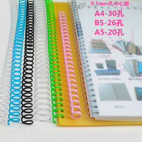30-Hole Spiral Binding Coils for A4/A5 Quiet Books & Loose-Leaf Pages, Plastic Single Wire Binding Rings