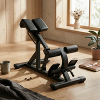 Roman Chair Roller Pads Hyperextension Bench Steel Frame Fitness Equipment for Home Gym