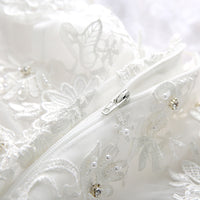White Lace Short Bridal Gown Bridesmaid Dress for Evening Party & Events