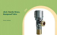 Angle Stop Valve, Double Outlet Triangle Valve, 304 Stainless Steel, Shut-closed, Hot and Cold Water, Universal Connection, Bathroom and Kitchen Plumbing