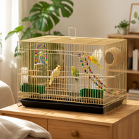 Bird Cage for Parrots Cockatiels, Upgraded Encrypted Metal Folding Cage, Extra Large
