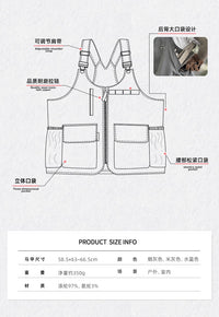 NOBANA Outdoor Camping Vest, Quick-Dry Multi-Pocket Work Vest for Hiking and Fishing