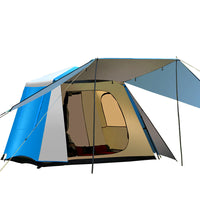 Automatic Pop-Up Camping Tent for 3-4 People, Double Layer Waterproof All-Season Outdoor Shelter
