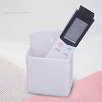 Nordic Style Wall-Mounted Remote Control Holder No-Drill Storage Box for Air Conditioner Remote Living Room Organizer
