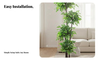 Realistic Look Imitation Happiness Tree Low Maintenance Faux Potted Tree Long-Lasting Potted Faux Plant Will Not Fade for Interior Decorators, Busy People, Office Workers, Living Room, Entryway, Bedroom, Patio