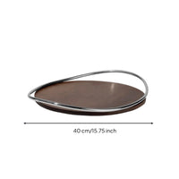 Oval Serving Tray with Handles Sculptural Serving Tray with Handles Decorative Tableware for Dining Table
