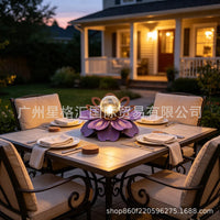 跨境Retro Flower Solar Courtyard Light 复古花朵太阳能庭院灯