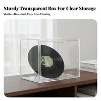 Vinyl Album Display Case Dustproof Vinyl Album Storage Box Dust-Proof