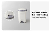 Hands Trash Can with Lid | Space-Saving Rectangular shape & build, Step Trash Can, for restroom
