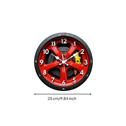 Brake Disc Wall Clock Silent Movement Car Wheel Clock Creative Design for Garage