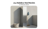 Rust-Proof Stainless Steel Cleaning Cabinet Long-Lasting Mop and Broom Storage Cabinet Metal Utility Locker Easy to Clean for Office Managers, Workshop Owners, Balcony, Laundry Room, Basement, School