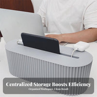 Ribbed Surface Long Rounded Shape Power Strip Box Cable Management Box