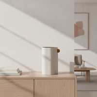 Vase with Side Tab Sculptural Tabletop Vase Vessel Modern Decorative for Living Room, Entryway