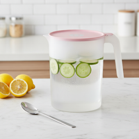Large Capacity Plastic Cold Water Pitcher for Refrigerator, Juice, and Iced Tea - Customizable Logo