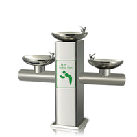 Stainless Steel Outdoor Drinking Fountain for Parks and Public Spaces, Single/Double Basin Direct Drinking Water Dispenser