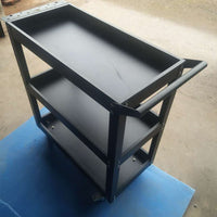 3-Tier Mobile Tool Cart for Auto Repair and Hardware Storage