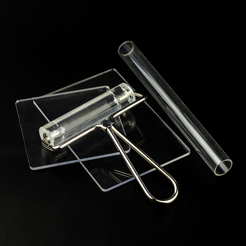 Clay Tools Clear Acrylic Clay Roller and Press Board Set for Polymer and Stone Clay DIY Crafts