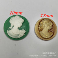 Resin Goddess Queen Angel Head Earrings Studs for Jewelry Making and Apparel Accessories