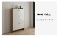 Space-Saving Slim Shoe Cabinet Large Capacity Entryway Shoe Storage Sturdy Construction Household Furniture Easy to Clean for People with Small Areas, Apartment Dwellers, Homeowners, Hallway, Closet, Bedroom, Living Room