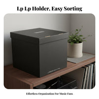 12 Inch LP Album Case Large Capacity Vinyl Album Storage Box Sturdy for DJs